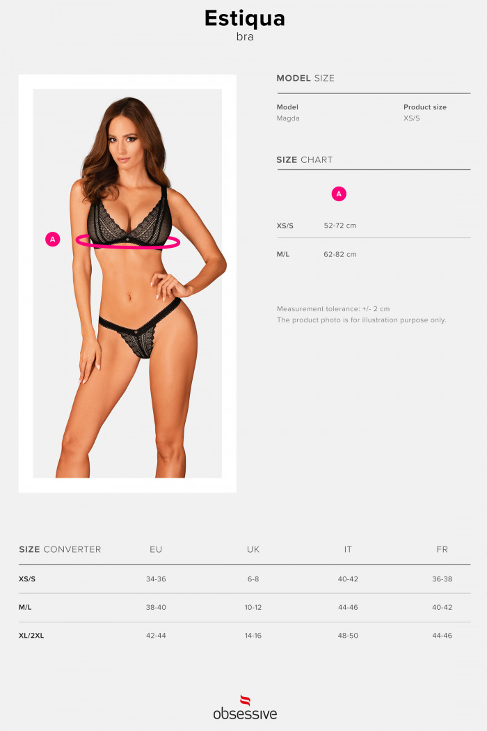 Бюстгальтер кружевной Obsessive Estiqua  — Заказать онлайн с доставкой