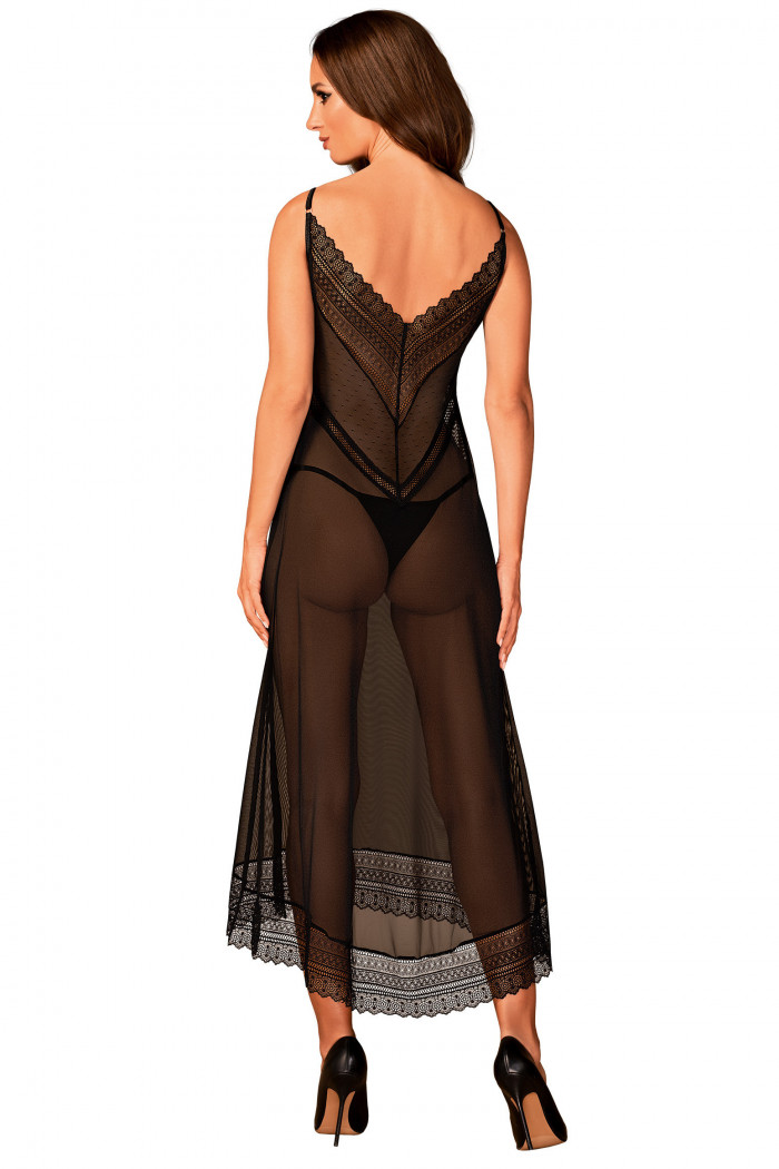 Комбинация прозрачная Obsessive Estiqua chemise  — Заказать онлайн с доставкой