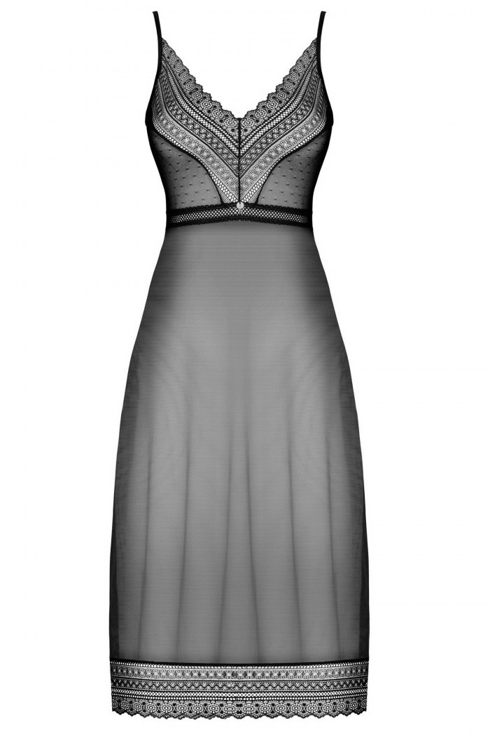 Комбинация прозрачная Obsessive Estiqua chemise  — Заказать онлайн с доставкой