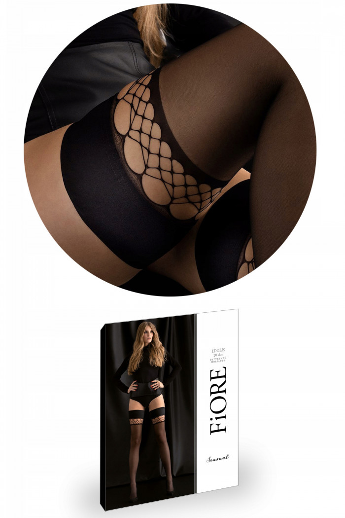 Панчохи з оригінальною коронкою Fiore IDOLE 20d — Купити в Dorin.shop | Ціна, Фото