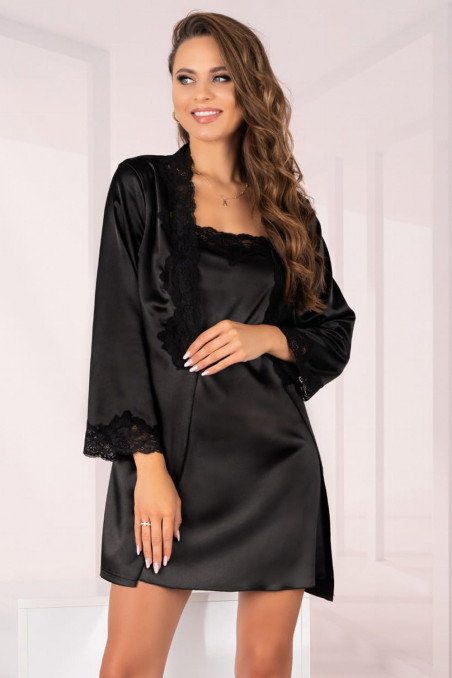 Комбінація з халатиком Livia Corsetti Jacqueline Black — Купити в Dorin.shop | Ціна, Фото