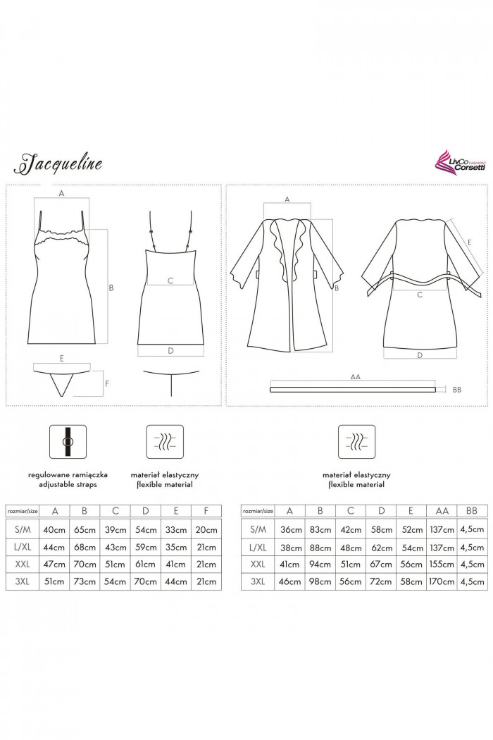 Комбинация с халатиком Livia Corsetti Jacqueline Black  — Заказать онлайн с доставкой