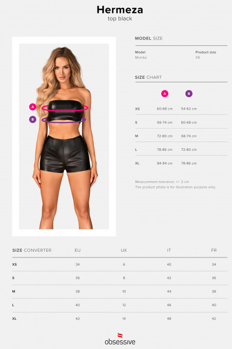 Топ з ефектом мокрої шкіри Obsessive HERMEZA TOP — Купити в Dorin.shop | Ціна, Фото