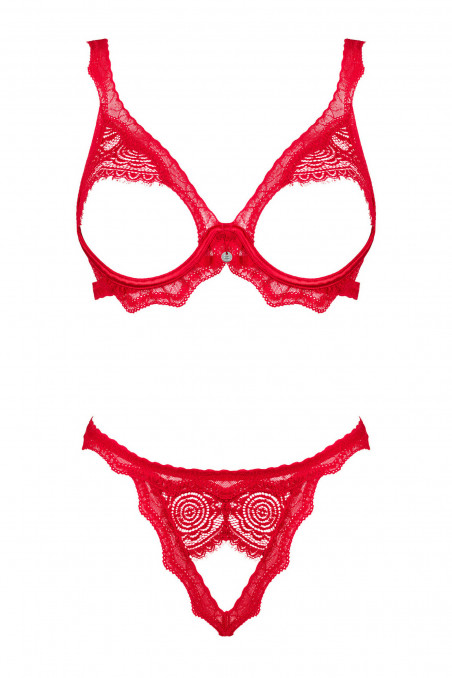 Комплект белья открытый Obsessive Bergamore set  — Заказать онлайн с доставкой