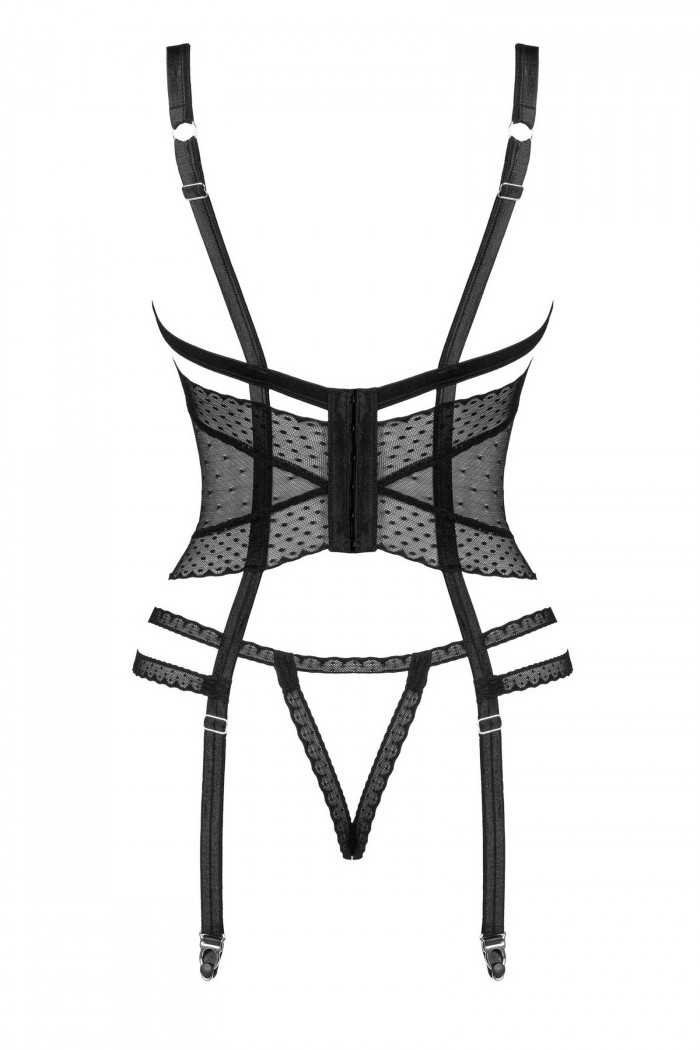 Корсет с открытым бюстом и трусиками Obsessive Lanelia corset  — Заказать онлайн с доставкой