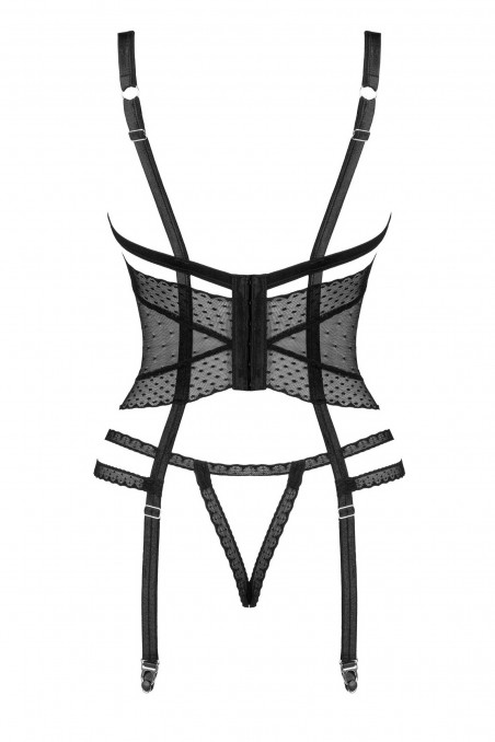 Корсет с открытым бюстом и трусиками Obsessive Lanelia corset  — Заказать онлайн с доставкой