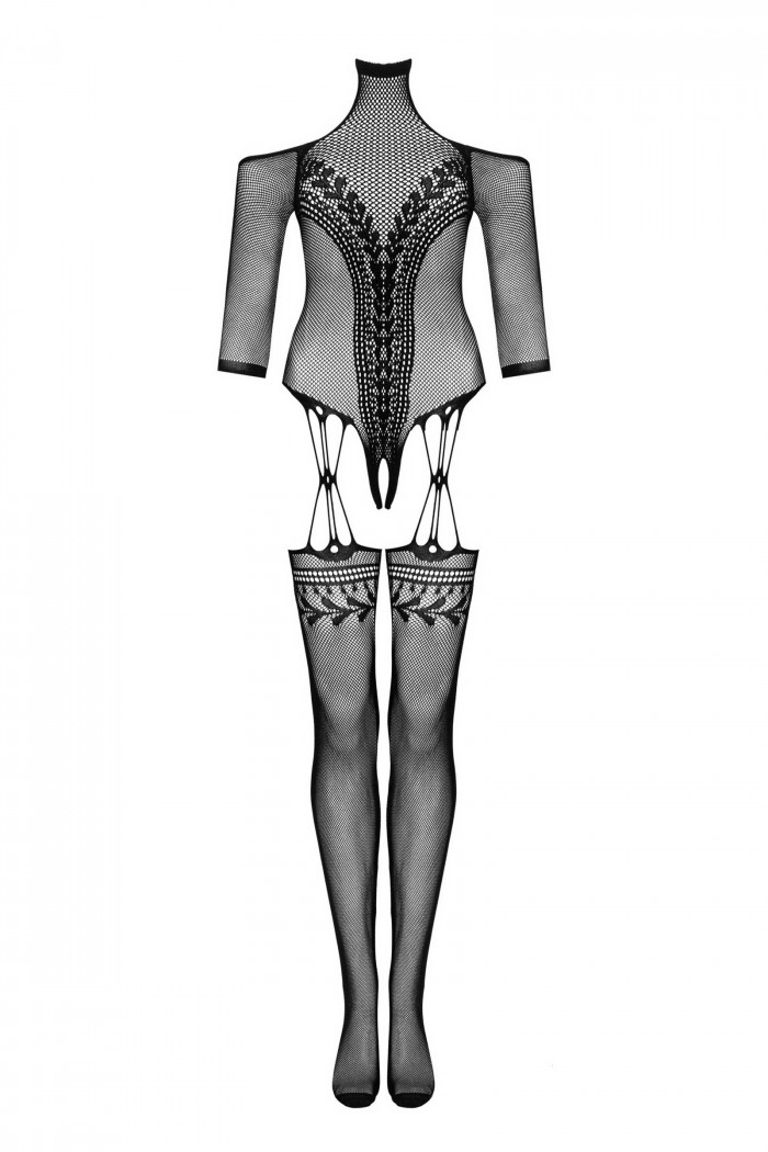 Комбинезон-сетка с вырезом Obsessive G333  — Заказать онлайн с доставкой