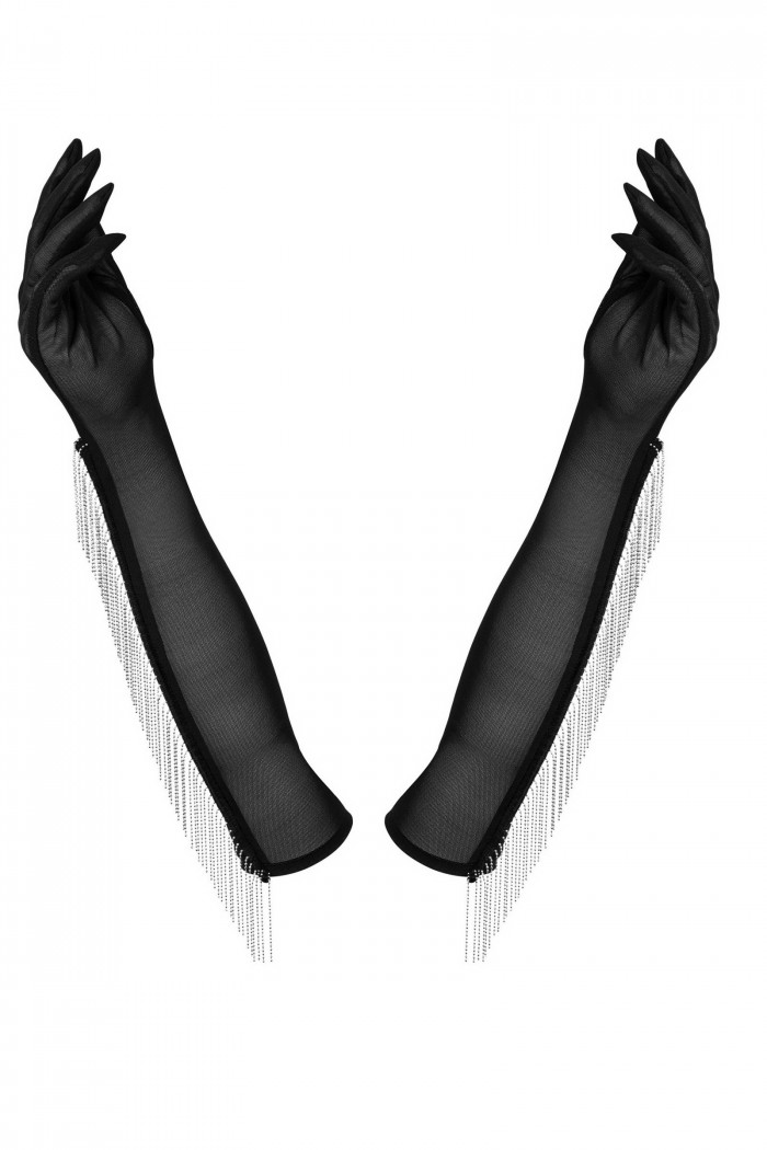 Рукавички довгі прозорі Obsessive Milladis — Купити в Dorin.shop | Ціна, Фото