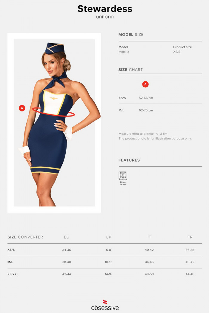 Костюм стюардессы Obsessive Stewardess uniform  — Заказать онлайн с доставкой