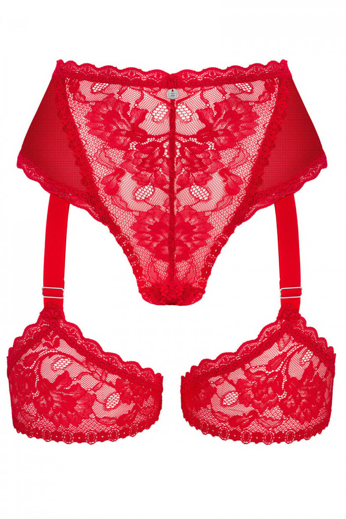 Трусики с подвязками Obsessive Belovya  — Заказать онлайн с доставкой