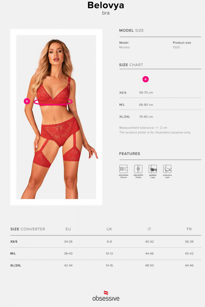 Бюстгальтер уплотненный Obsessive Belovya  — Заказать онлайн с доставкой