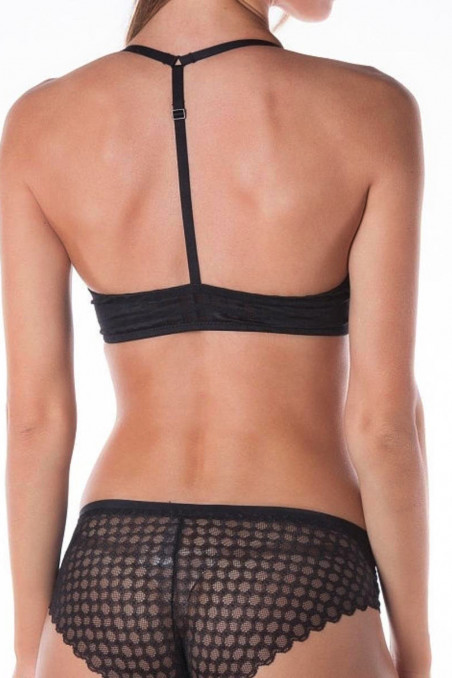 Комплект белья с застежкой спереди Chantamely 1674 Black  — Заказать онлайн с доставкой