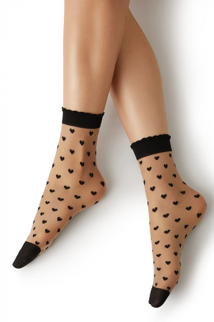 Шкарпетки в сердечка Lores Cuori 20d — Купити в Dorin.shop | Ціна, Фото
