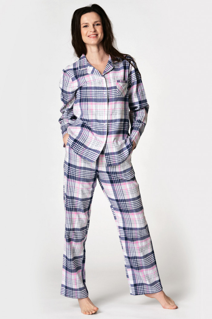 Піжама жіноча фланелева в клітку Key LNS 445 B22 — Купити в Dorin.shop | Ціна, Фото
