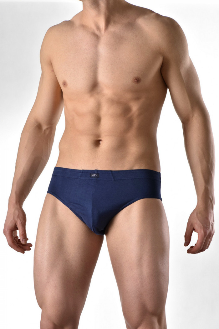 Трусы-слип мужские большого размера KEY MPC 126 Navy  — Заказать онлайн с доставкой