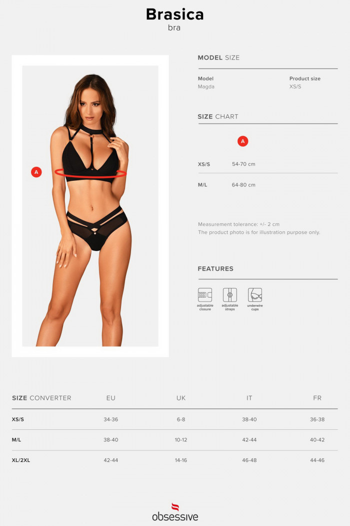 Бюстгальтер з ремінцями Obsessive Brasica — Купити в Dorin.shop | Ціна, Фото