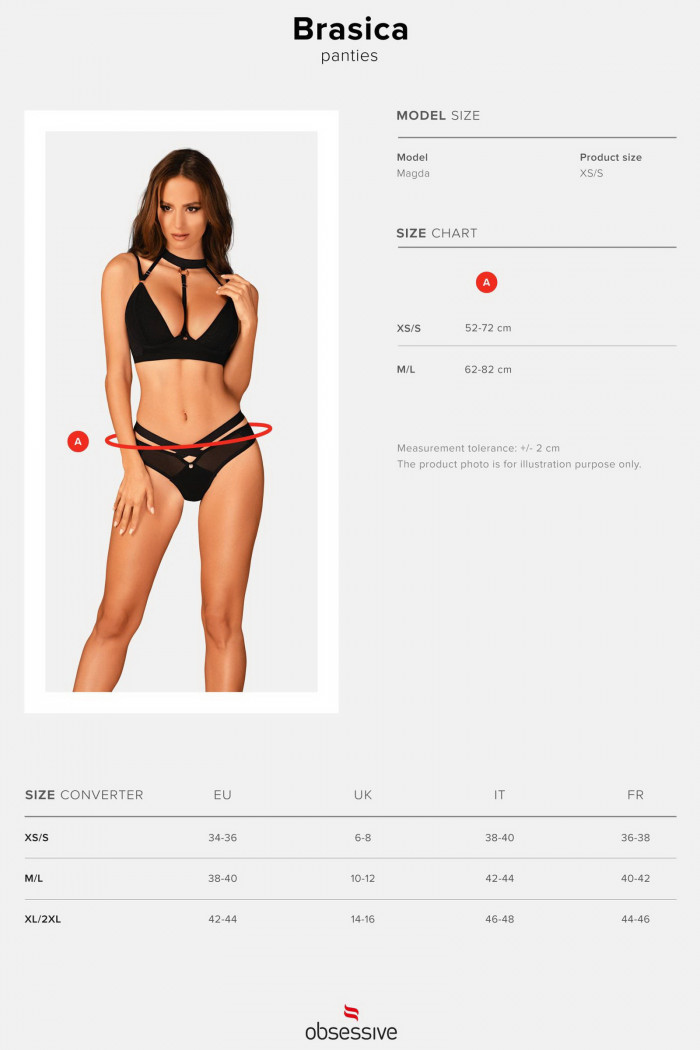 Трусики-бразиліана з вирізами Obsessive Brasica — Купити в Dorin.shop | Ціна, Фото