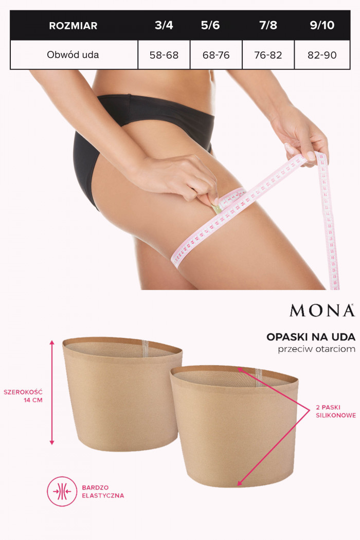 Стрічки на стегна захисні дихаючі Mona OPASKI NA UDA OTARCIOM 02 — Купити в Dorin.shop | Ціна, Фото