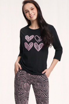 Піжама жіноча великого розміру з брюками LUNA 565 — Купити в Dorin.shop | Ціна, Фото