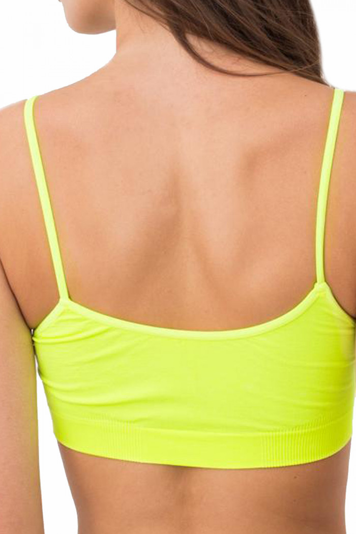 Tоп на тонких бретелях Giulia Cami Top Yellow Neon  — Заказать онлайн с доставкой