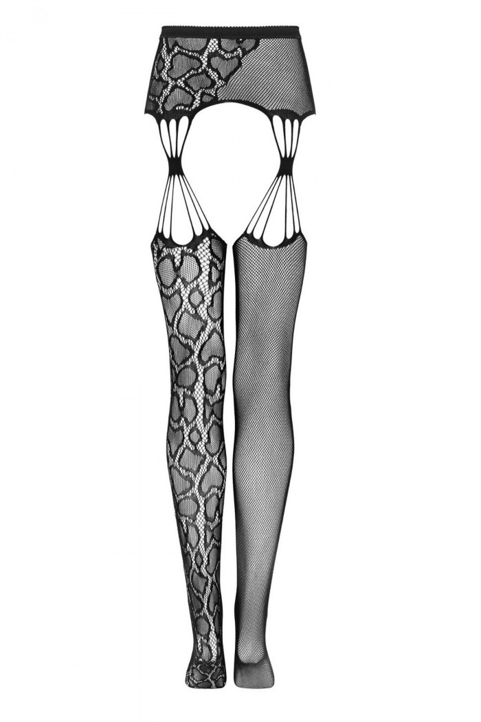 Чулки в сетку с поясом Obsessive S821  — Заказать онлайн с доставкой