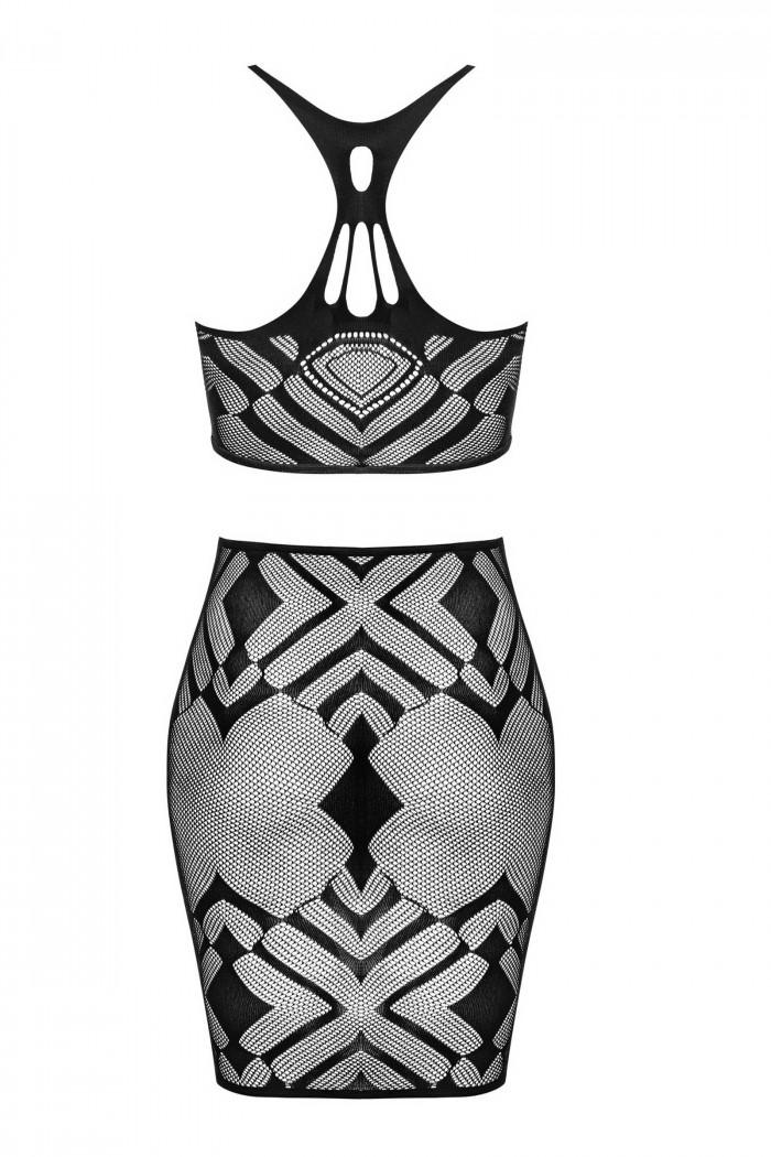 Комплект в сетку - топ и юбка Obsessive K101 top  — Заказать онлайн с доставкой