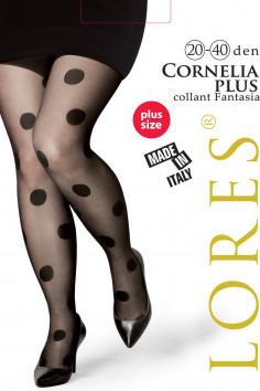 Колготи великого розміру в горох LORES CORNELLA PLUS 20/40 — Купити в Dorin.shop | Ціна, Фото