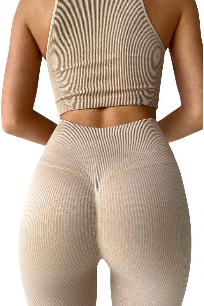 Легінси в рубчик з Push-Up ефектом Dorin Leggings RIBBED Naturale — Купити в Dorin.shop | Ціна, Фото