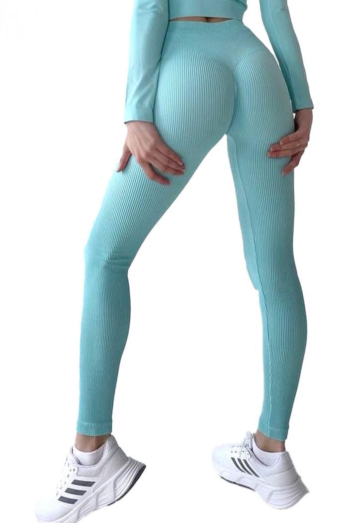 Легінси в рубчик з Push-Up ефектом Dorin Leggings RIBBED Tiffany Waterspout — Купити в Dorin.shop | Ціна, Фото