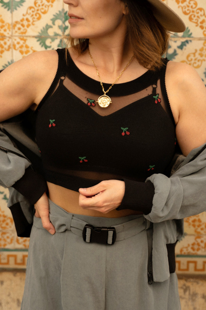 Топ бесшовный полупрозрачный GABRIELLA TOP Very Cherry  — Заказать онлайн с доставкой