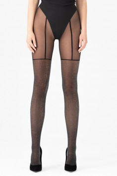 Колготки з імітацією панчіх з люрексом Fiore Stardust 20d — Купити в Dorin.shop | Ціна, Фото