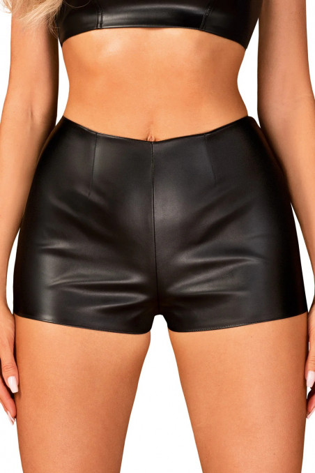 Шорти з ефектом мокрої шкіри Obsessive HERMEZA SHORTIES — Купити в Dorin.shop | Ціна, Фото