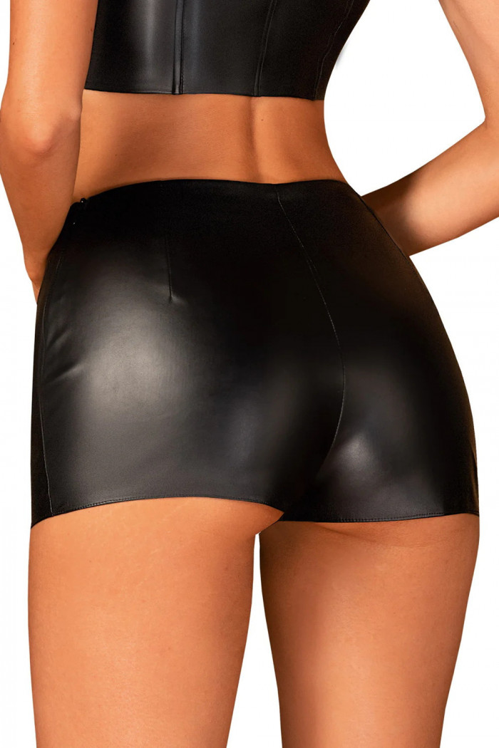 Шорти з ефектом мокрої шкіри Obsessive HERMEZA SHORTIES — Купити в Dorin.shop | Ціна, Фото