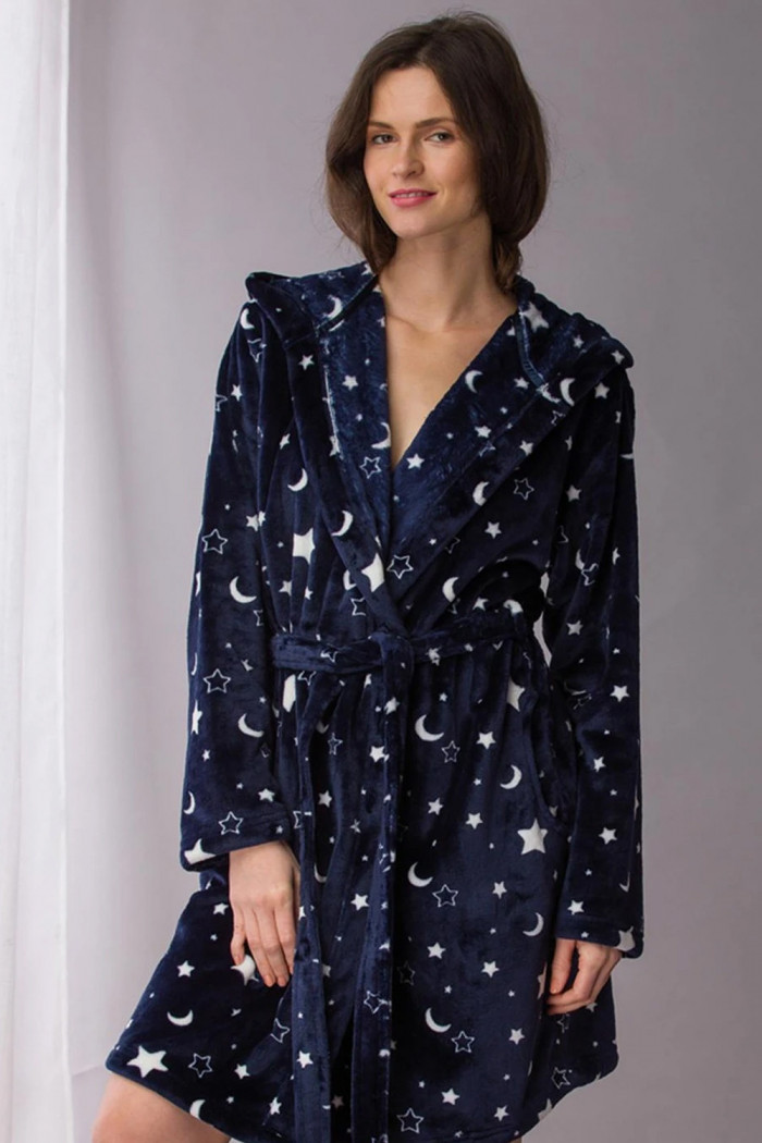 Халат жіночий теплий з капюшоном Key LGD 982 B22 — Купити в Dorin.shop | Ціна, Фото