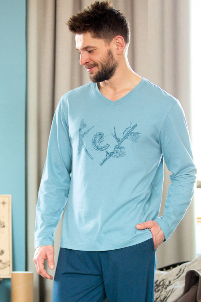 Мужской комплект/пижама хлопковый Key MNS 861 B23  — Заказать онлайн с доставкой