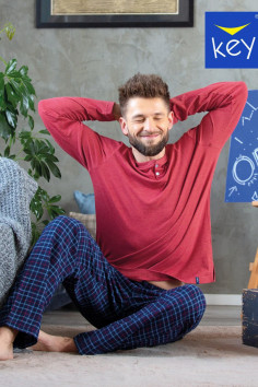 Комплект/піжама чоловічий з фланелевими штанами Key MNS 451 B23 — Купити в Dorin.shop | Ціна, Фото 2