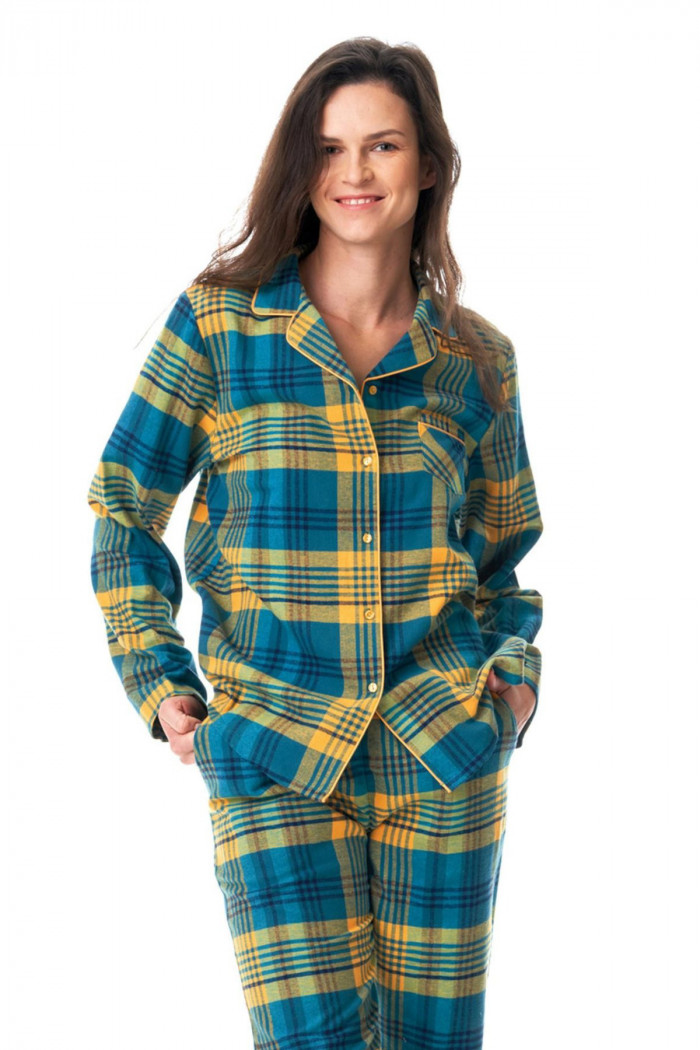 Піжама жіноча фланелева в клітку Key LNS 407 B23 — Купити в Dorin.shop | Ціна, Фото