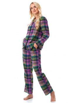 Піжама жіноча фланелева в клітку Key LNS 409 B23 — Купити в Dorin.shop | Ціна, Фото