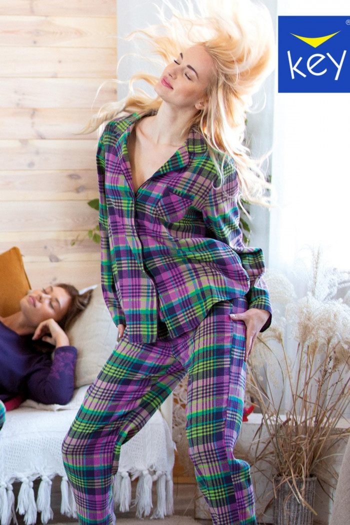 Піжама жіноча фланелева в клітку Key LNS 409 B23 — Купити в Dorin.shop | Ціна, Фото