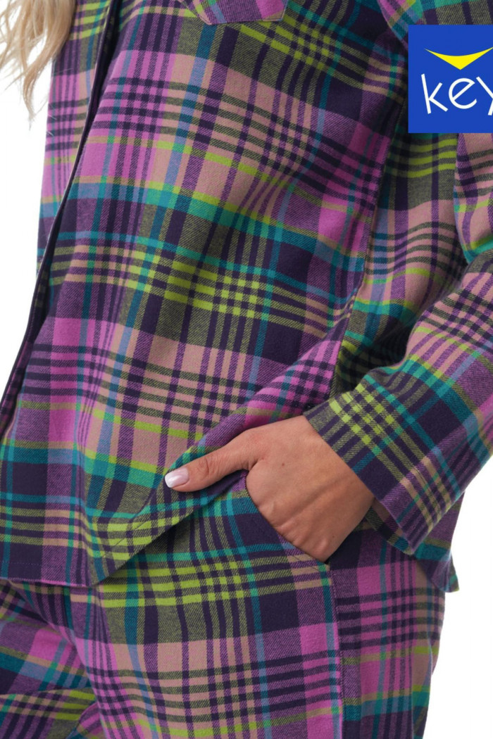 Піжама жіноча фланелева в клітку Key LNS 409 B23 — Купити в Dorin.shop | Ціна, Фото