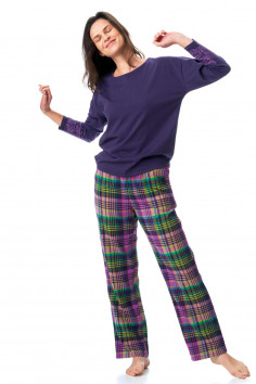 Піжама жіноча зі штанами в клітку Key LNS 410 B23 — Купити в Dorin.shop | Ціна, Фото