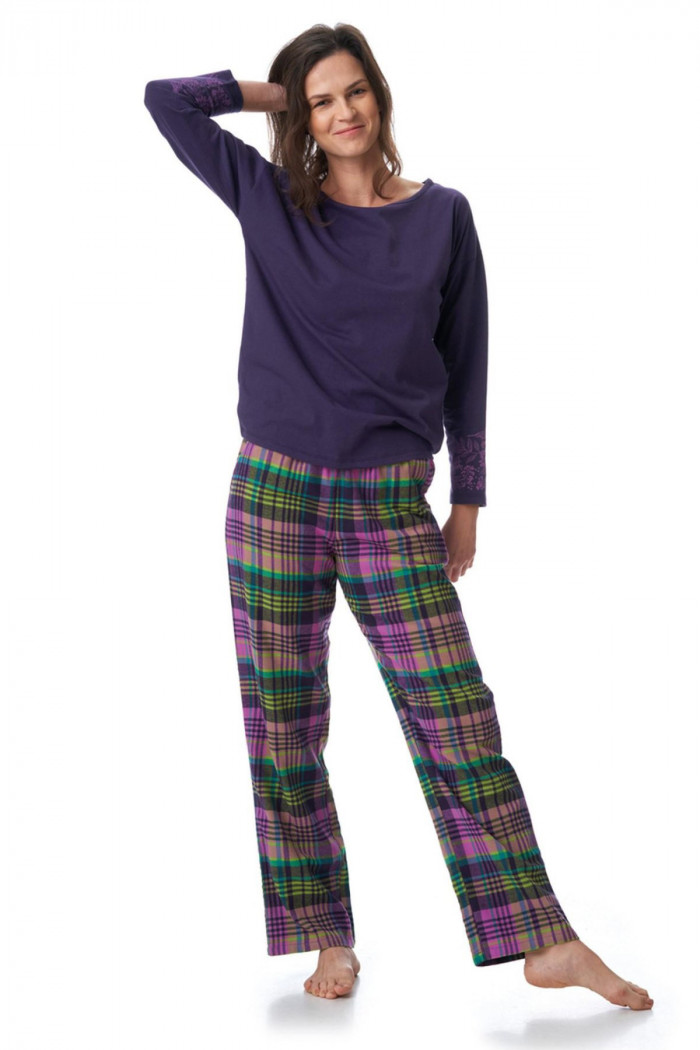 Піжама жіноча зі штанами в клітку Key LNS 410 B23 — Купити в Dorin.shop | Ціна, Фото