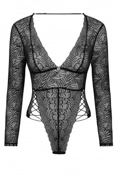 Боді мереживне з довгим рукавом Obsessive Merlys — Купити в Dorin.shop | Ціна, Фото 2