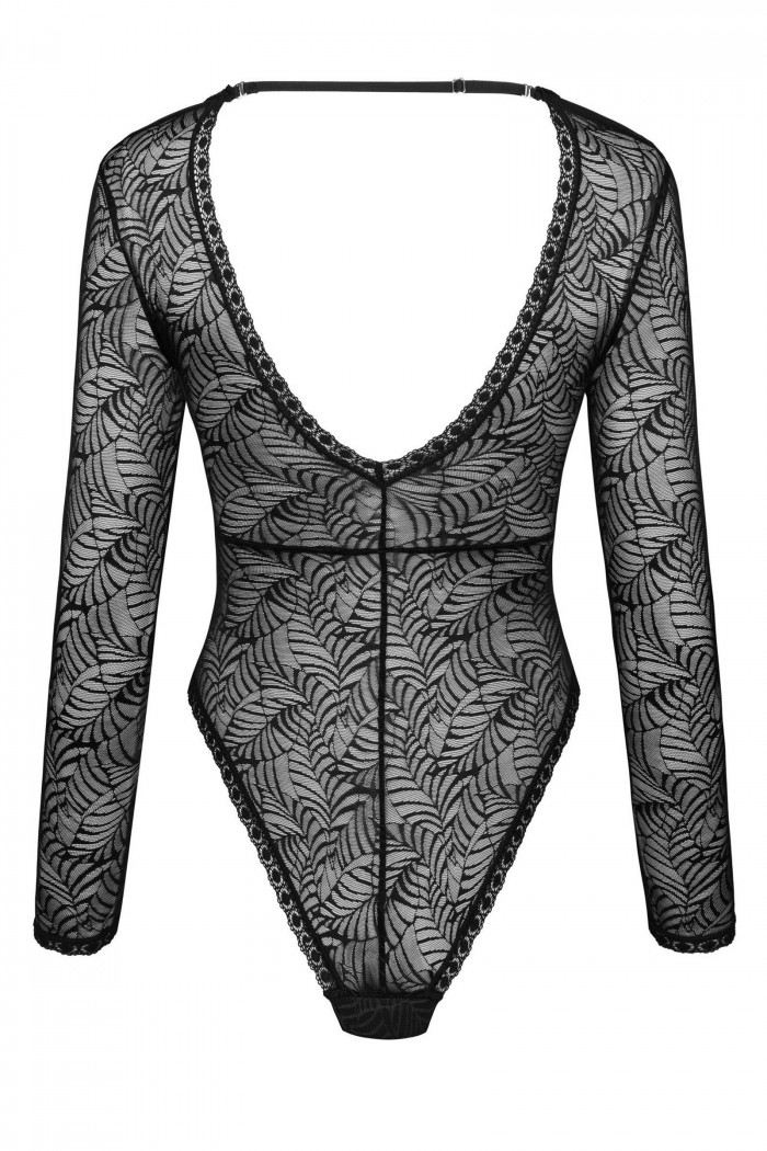 Боди кружевное с длинным рукавом Obsessive Merlys  — Заказать онлайн с доставкой