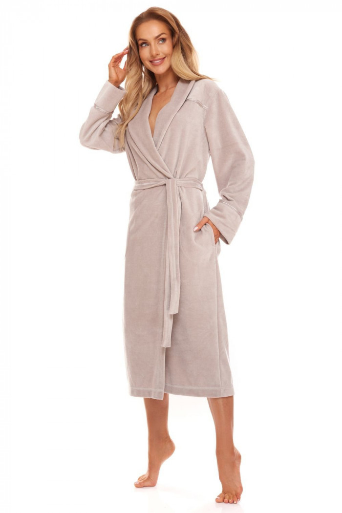 Халат жіночий довгий з бавовни L&L 2304 CLASSIC — Купити в Dorin.shop | Ціна, Фото