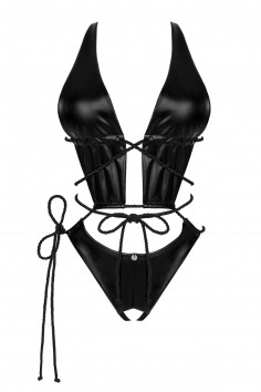 Боді із еко-шкіри з вирізом Obsessive Cordellis — Купити в Dorin.shop | Ціна, Фото 2