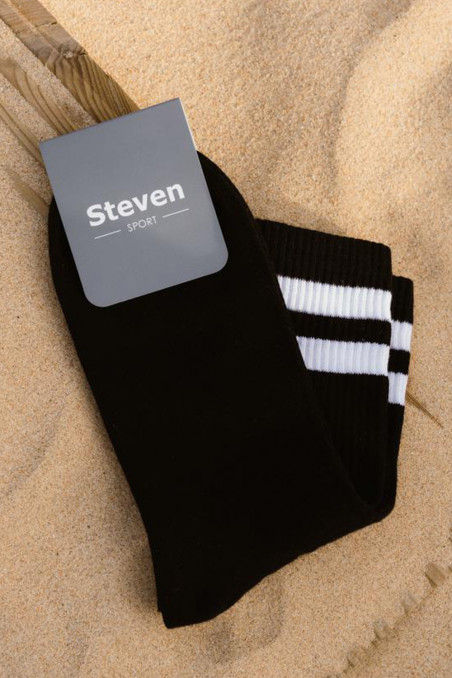 Носки высокие спортивные с полосками Steven 057 Sport  — Заказать онлайн с доставкой