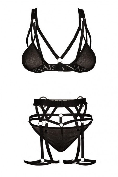 Комплект белья с поясом Anais Harlo Blue Set Super  — Заказать онлайн с доставкой