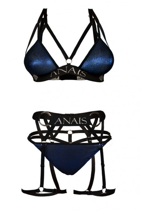 Комплект белья с поясом Anais Harlo Blue Set Super  — Заказать онлайн с доставкой