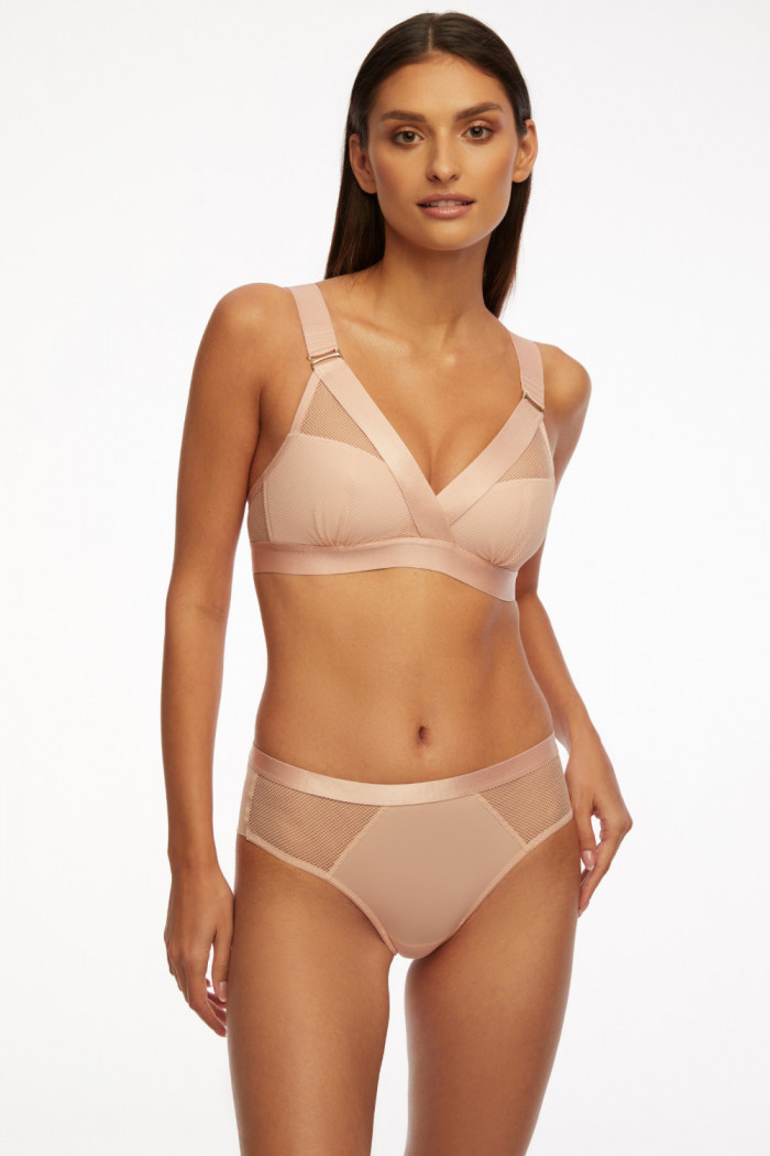 Трусики-бразиліана з сіточкою Kinga Lara B-748/2 Pink — Купити в Dorin.shop | Ціна, Фото